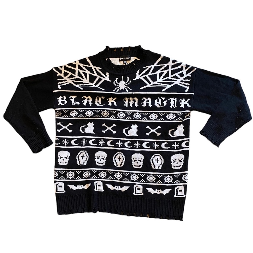 Dolls Kill Trickz N’ Treatz Holiday Spiritz Halloween Ugly Sweater. Size 2XL